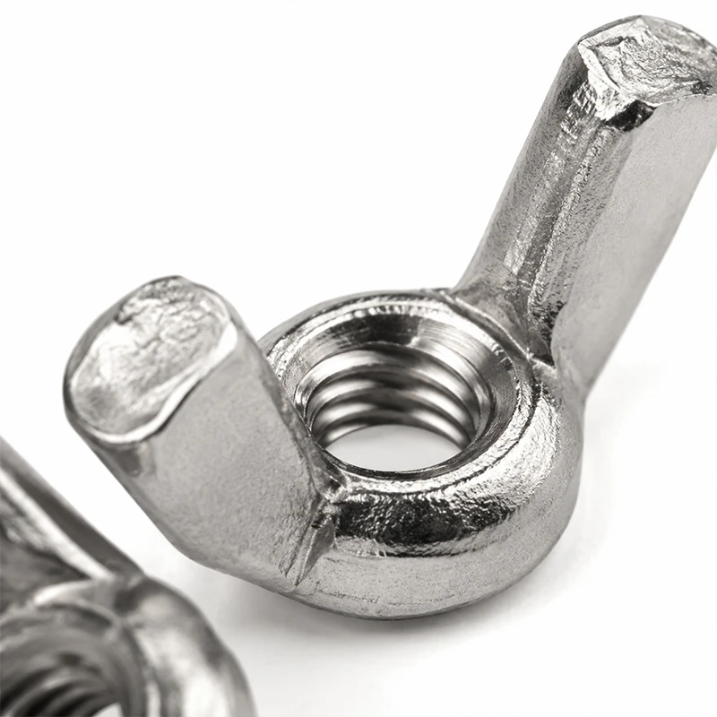 201 SS Wing Nuts Hand Twist Fasteners M4-M12 Metric Butterfly Thumb Screw Nuts Hardware