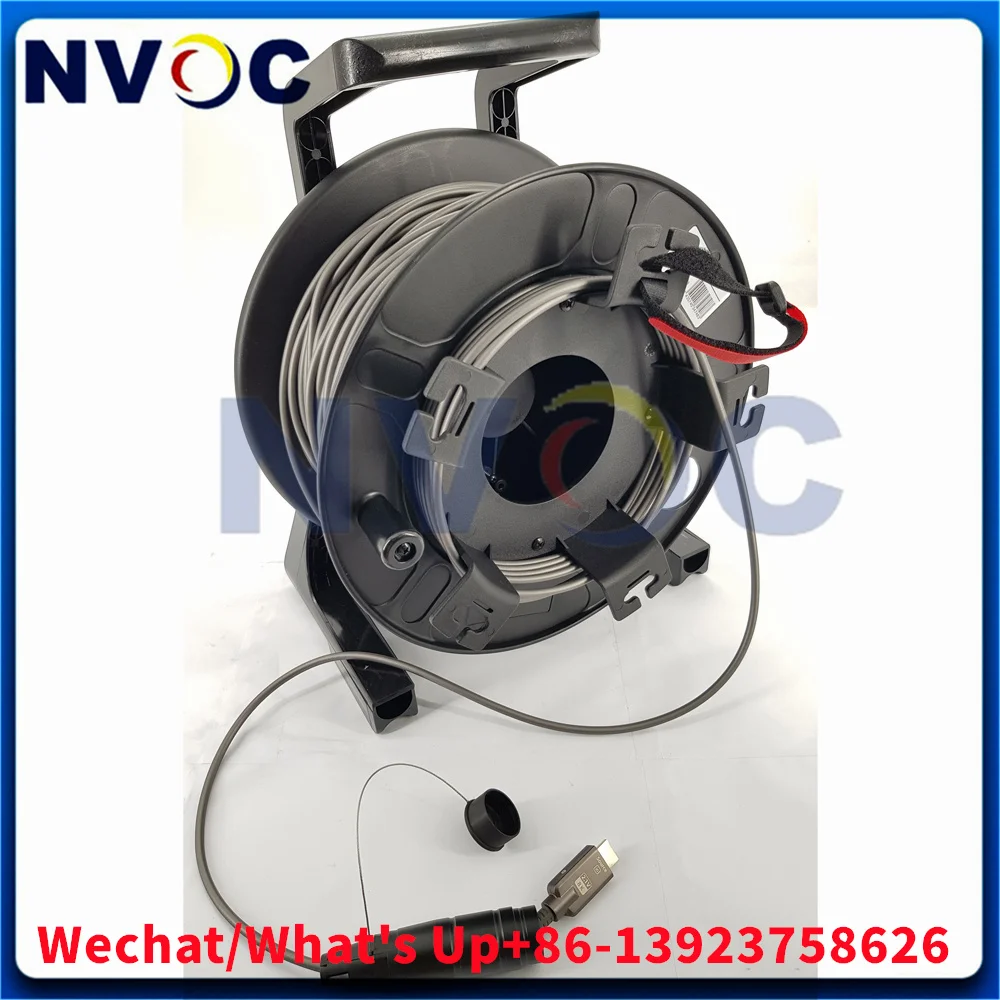 8K HDMI Male to HDMI-M Protector 48Gbps 100/110/120/130/150/200M TPU Durability Armored Hybrid Fiber Cable With PCD310 Reel