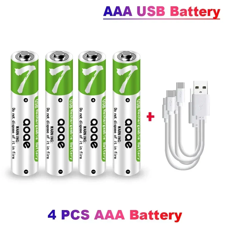 1.5V AAA USB Rechargeable Batteries 800mAh Li-ion Battery For Remote Control Mouse Electric Toy Battery aaa rechargeable battery