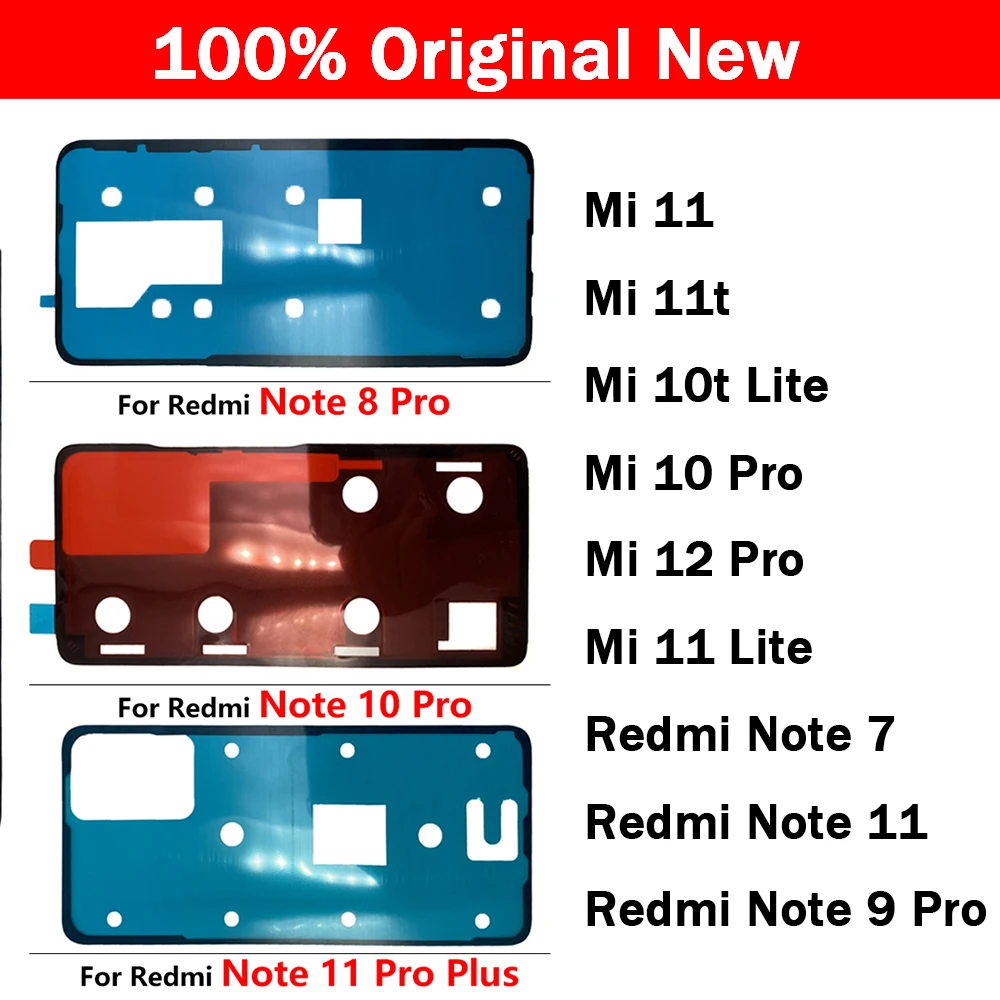 

50Pcs/Lot Original Adhesive Sticker Back Housing Battery Cover Glue Tape For Xiaomi 11 11T 12 Pro Lite Redmi Note 7 8 9s 10 Pro