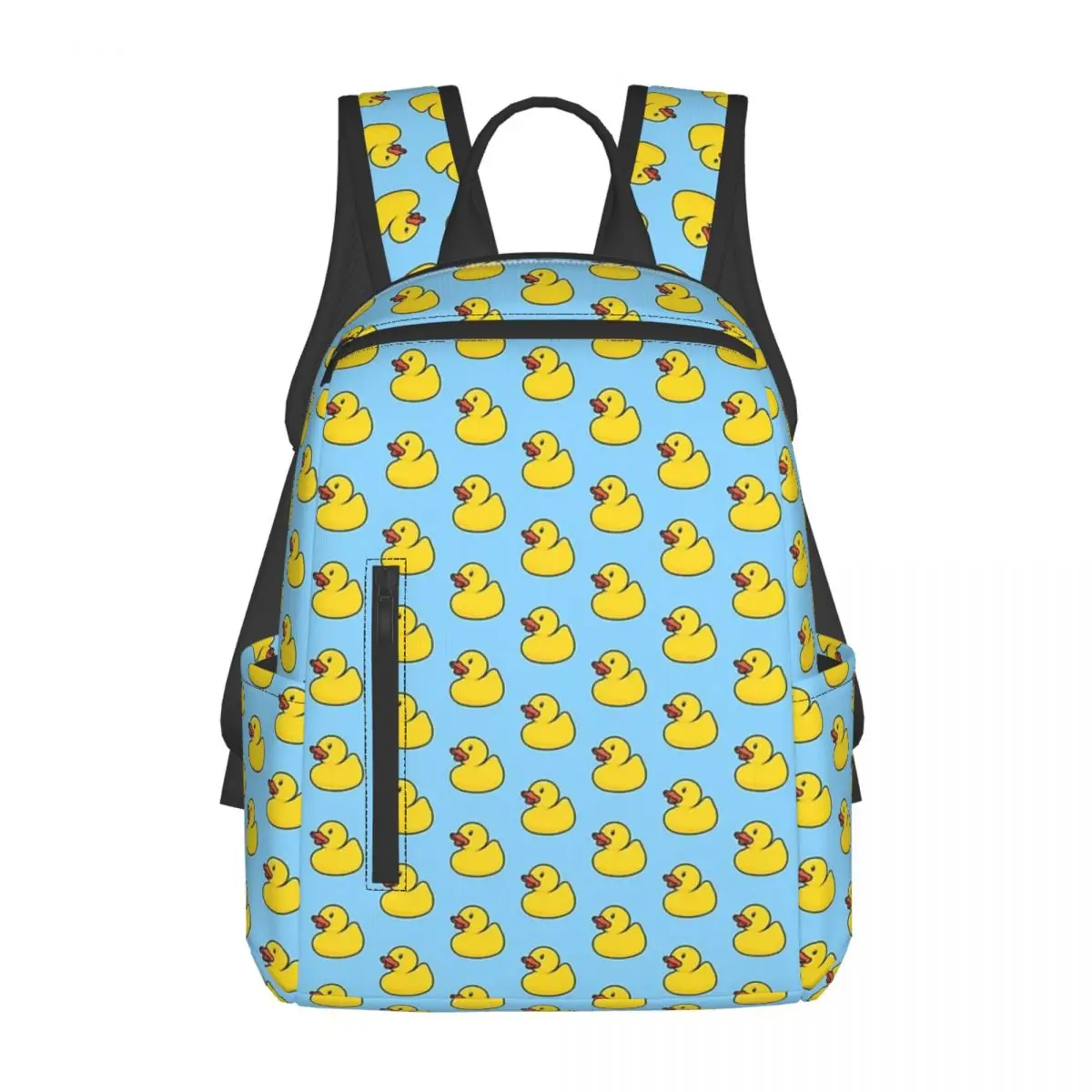 

Rubber Duck In Baby Blue Backpack Daypack Large Capacity Children BookBag School Bag Shoulder Bags for Men Women