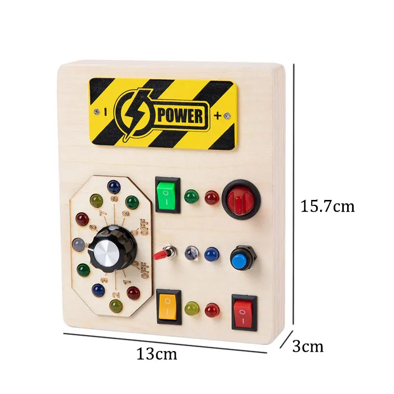 Montessori Drukbord Kinderspeelgoed Led-lichtschakelaar Simuleren Auto Stuurwiel Reisactiviteiten Zintuiglijk spel Educatief speelgoed