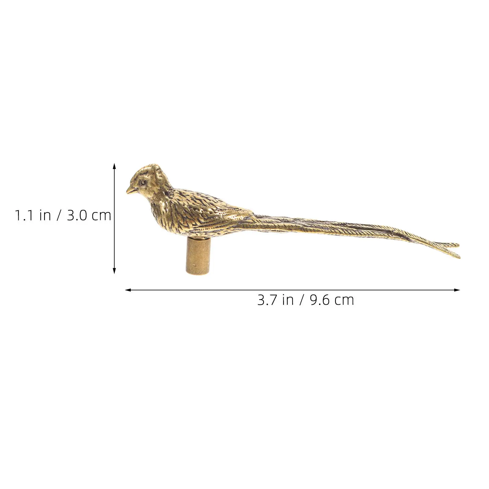 2 Pcs Door Handles Animal Pulls Bird Cabinet Knobs Animals Brass Light Brown Drawer