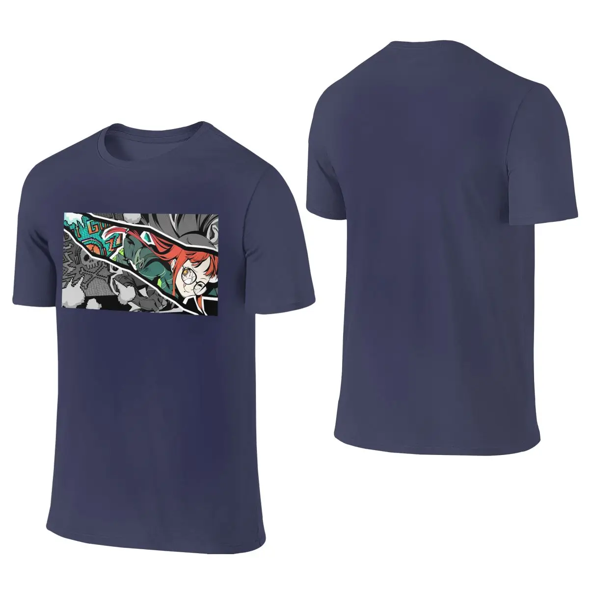 Futaba Sakura Battle Victory Screen Slim Fit Reversible T-shirt Light Commuting   Shirt