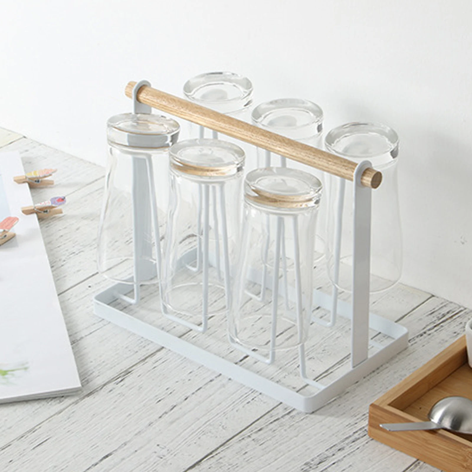 

Sturdy Delicate Mug Bracket Household Cup Stand Decorative Kitchen Supply Premium Iron Cup Rack For Home Cafe Use Water Draining