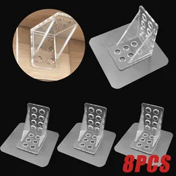 2/4/8pcs Adhesive Shelf Support Pegs For Kitchen Bedroom Closet Cabinet Shelf Support Clips Wall Hanger Sticker Bracket Holder