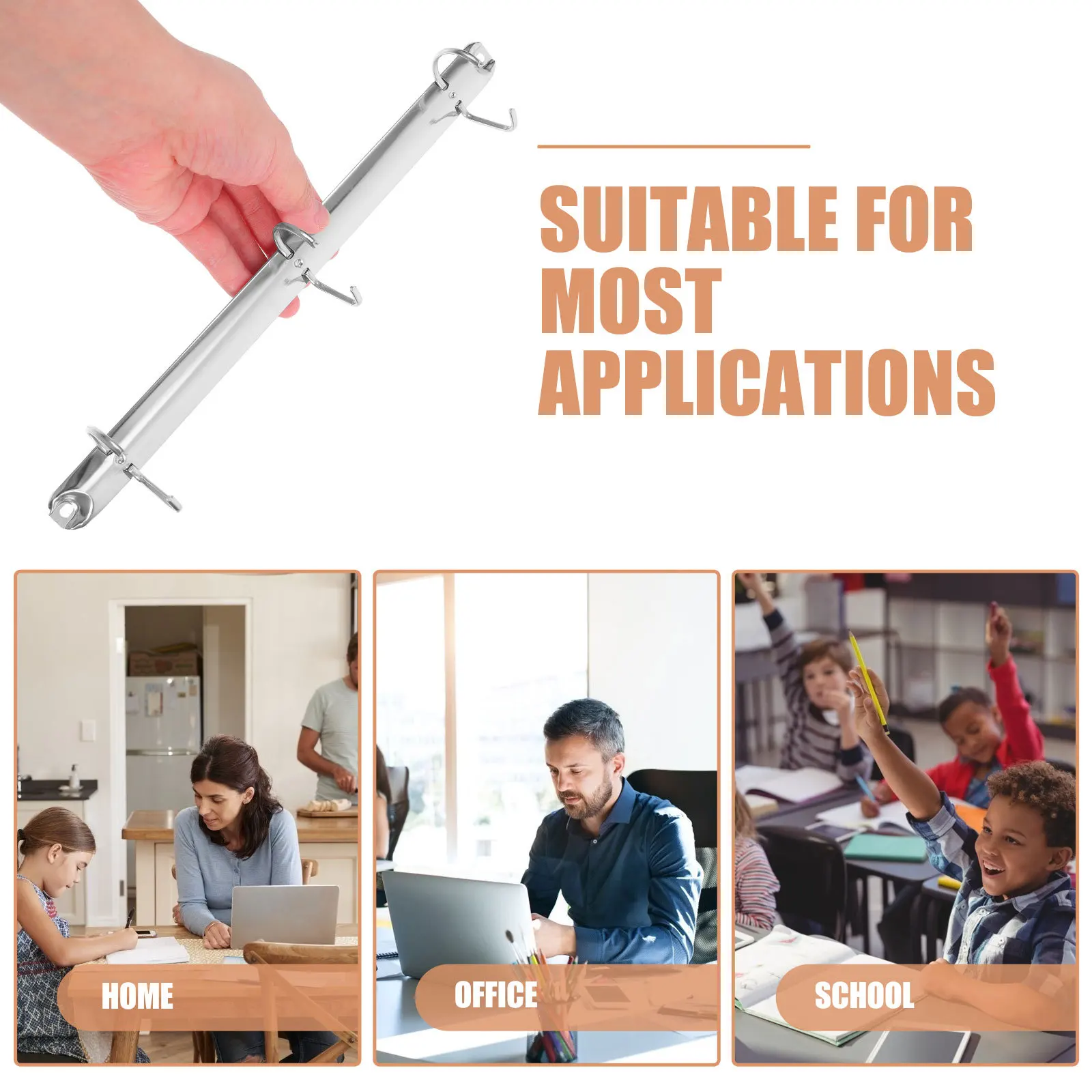 Anéis de pasta de liga de zinco elegantes Mecanismo de 2 anéis Organizador de documentos de personalização portátil DIY