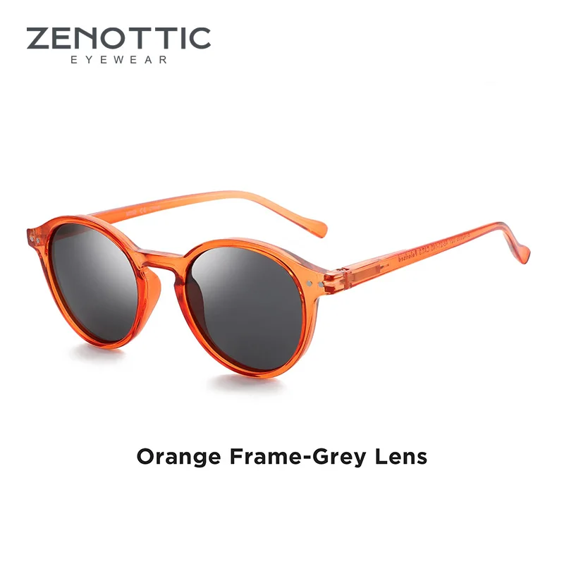 ZENOTTIC Retro gepolariseerde zonnebril 2023 2024 mannen vrouwen vintage kleine ronde frame zonnebril gepolariseerde lens UV400 bril schaduw