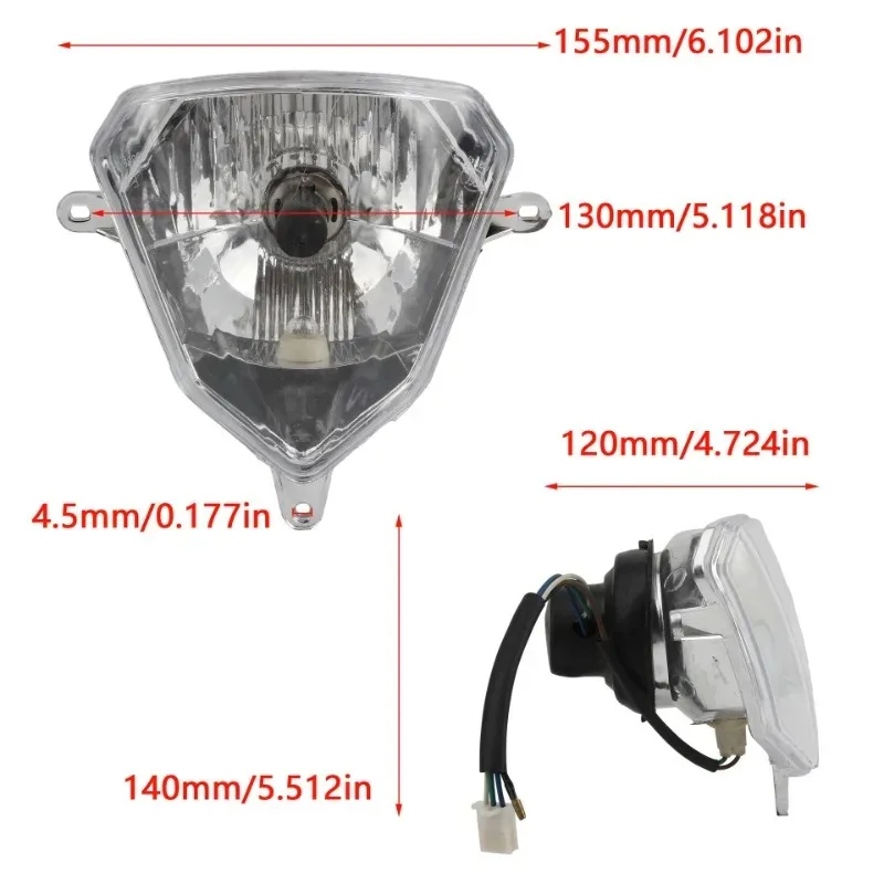 

Popu For 125-50 LC Xtrainer 250/300 Motocross Accessories Pit Dirt Bike Motorcycle Headlight Beta RR Racing 125-480 2010-2023