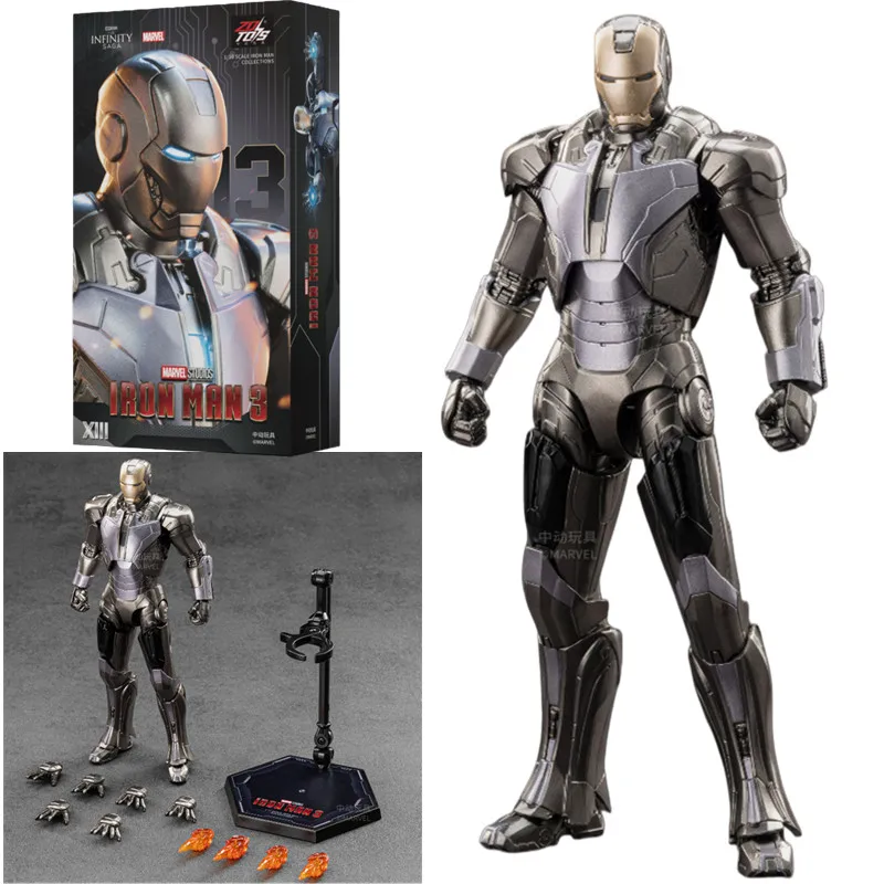 ZD Toys Iron Man Legend Tony Stark Mk08 MK13 Action Figure Speelgoed Collectible Perifere Model Gezamenlijke Beweegbare Ornament Verjaardagscadeau