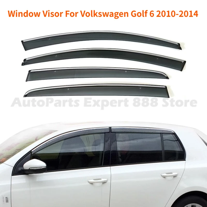 

Weather Shield Window Visor For Volkswagen Golf 6 10-14 Car Accessories Rain Guard Deflector Windshield Rain Eyebrow Awning Trim