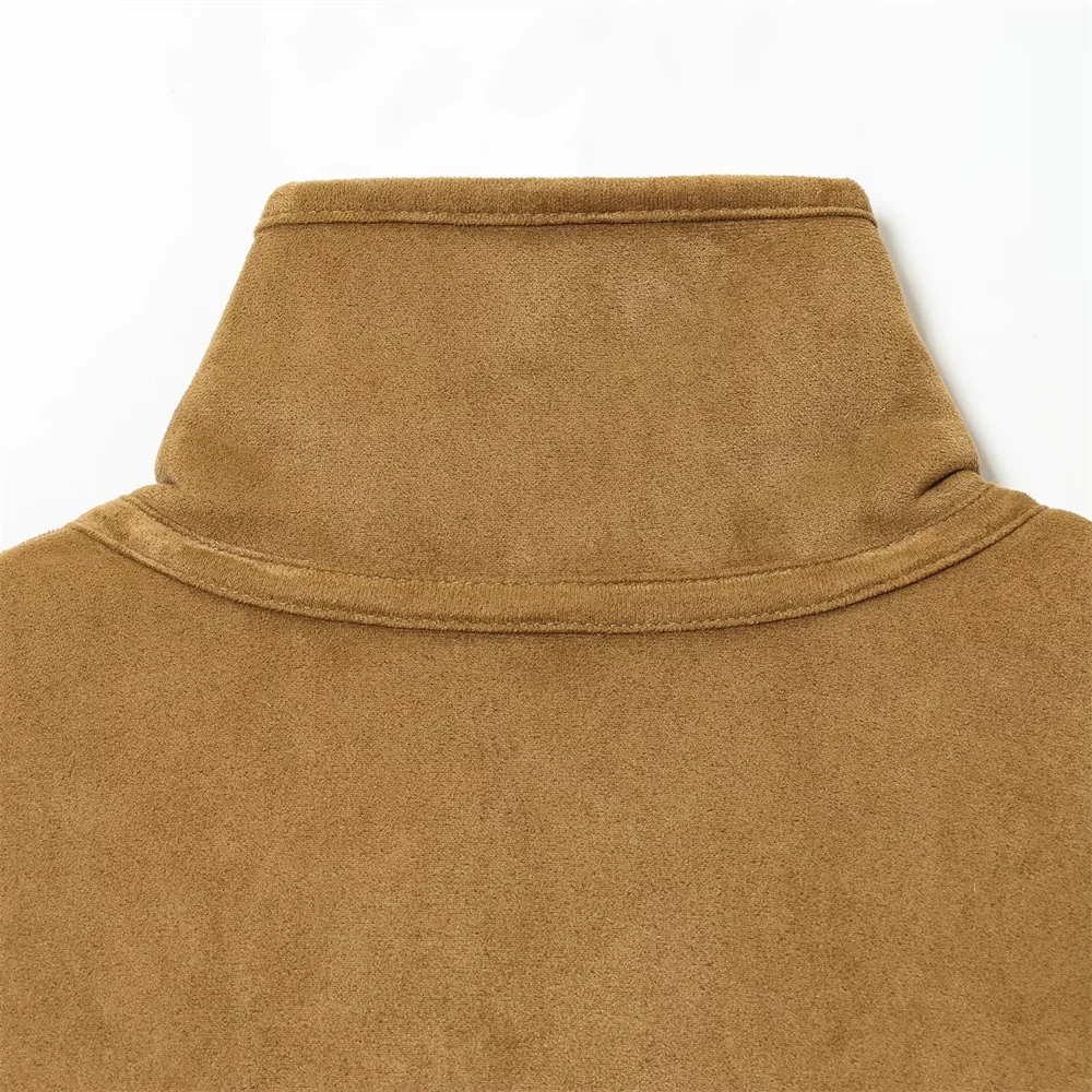 الخريف الملابس النسائية الجديدة التصميم الفرنسي عارضة الوقوف طوق بأكمام طويلة واحدة الصدر الوجهين سترة سترة سترة #6