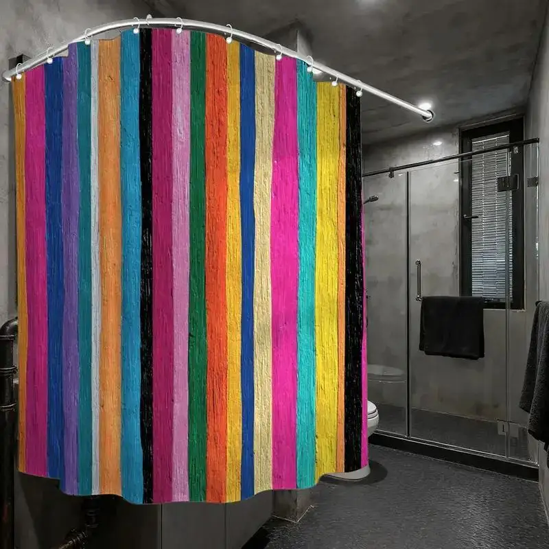 

Shower Curtain Featuring a Carnival of Colors, Includes 12 Hooks, Measuring 70.87*70.87inch, Perfect for Home Decor