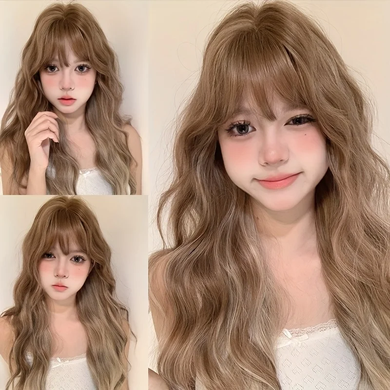 

Прямые волосы для девочек, золотой синтетический парик, длинные прямые волосы, подходят для любого случая