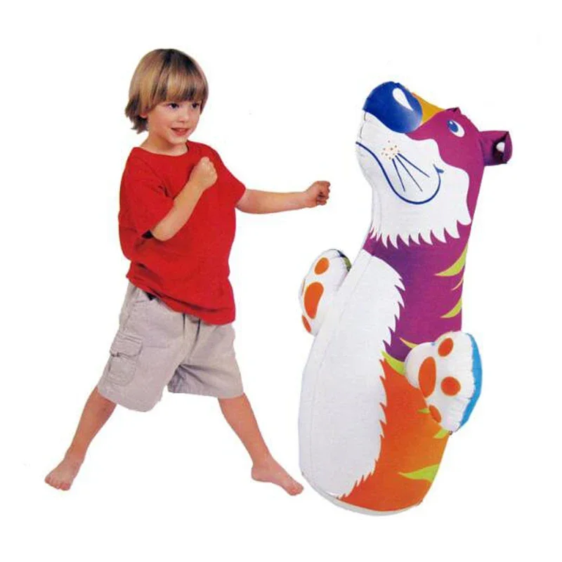 Inflatable Tumbler Toy Large Dinosaur Penguin  Children's Baby Fun Cartoon Boxing Boy Stress Relief Boxing Tiger Inflatable Toy