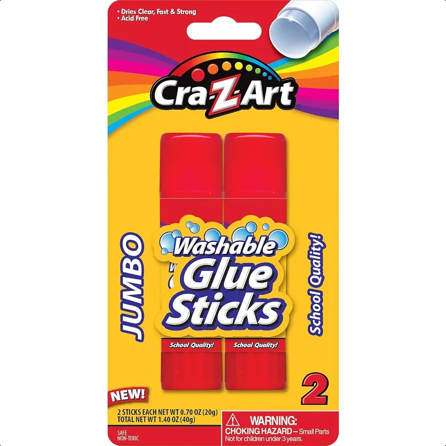 

Jumbo Washable Glue Sticks 2Count 11306N48