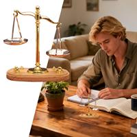 Miniature Balance Scales 1:12 Realistic Creative Kids Science Toys Mini Balance Justice Law Scale Figurine For Bathrooms