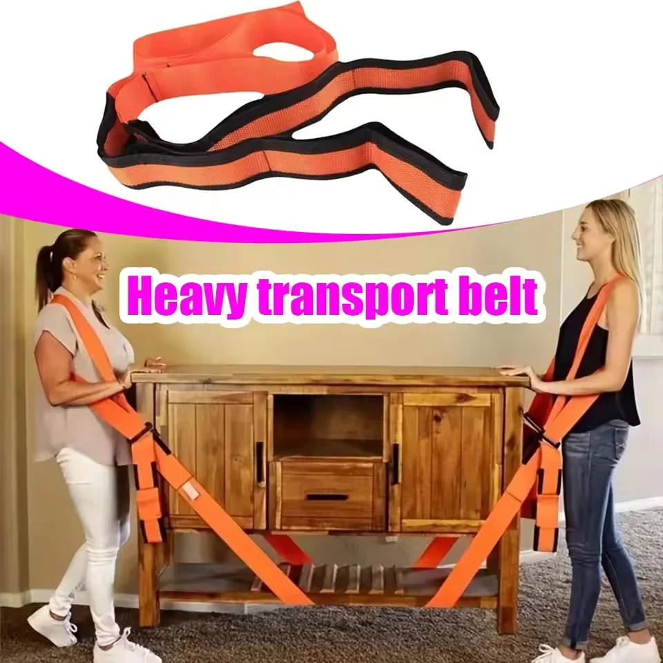 1 Pair Furniture and Electrical Handling Moving Straps Portable Hoisting Slings Labor-saving Straps for Carrying Heavy Objects