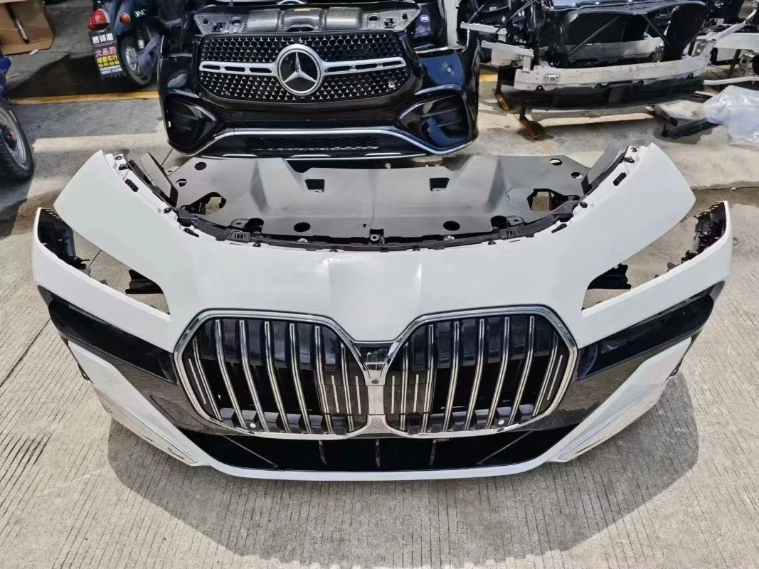 For New 7 Series G70 Original Front Nose Assembly Front Bumper Grille Headlight Fog Lamp Water tank Frame Condenser Beam