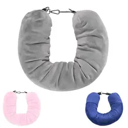 Fillable Neck Pillows For Travel Velvet Soft Neck Pillowcase Clothes Packable Lightweight Portable U Shaped Pillow for car