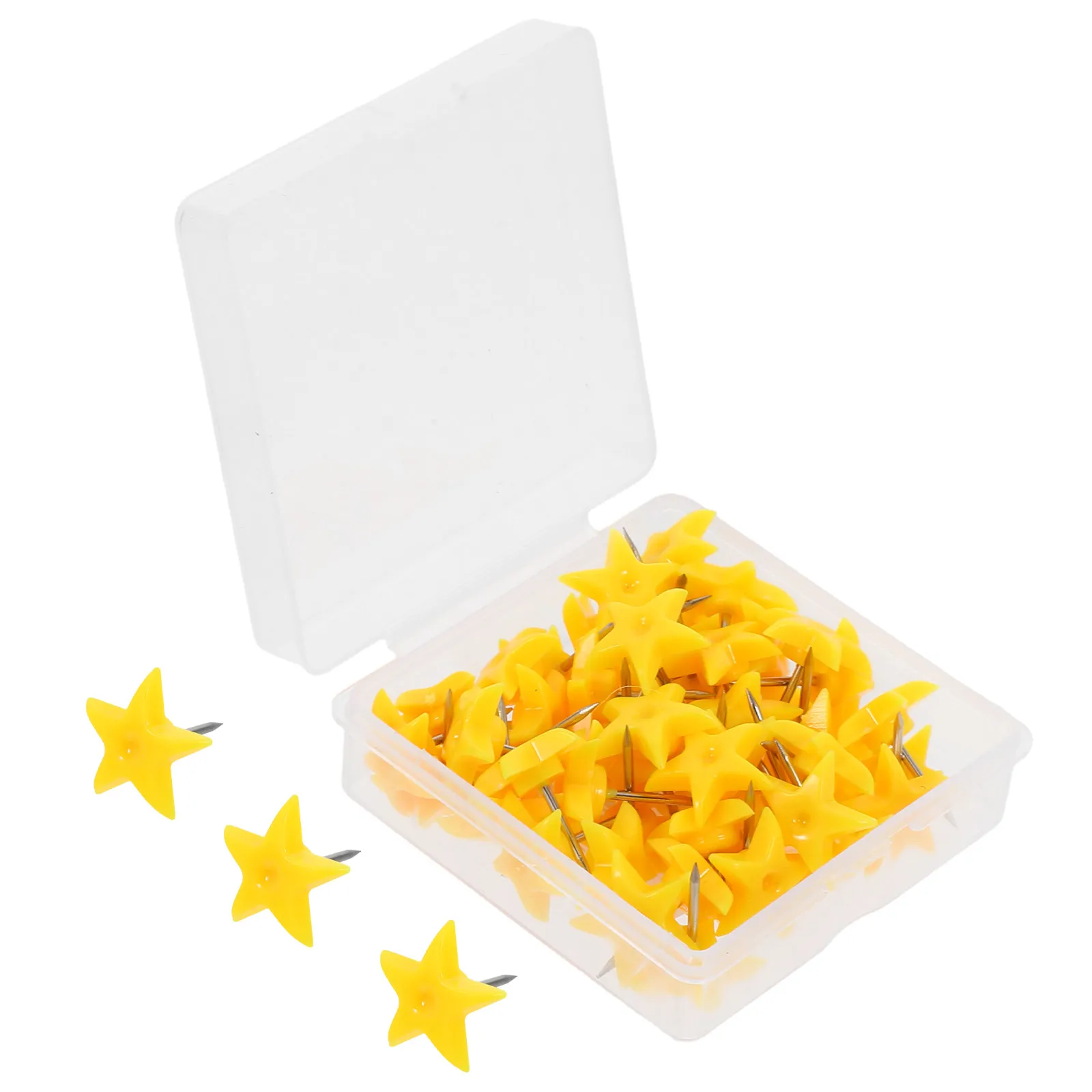 

50 шт. цветных пластиковых и металлических кнопок-гвоздиков в форме звезд для пробковых досок, досок объявлений, заметок, для дома, офиса, класса