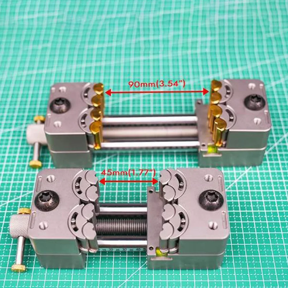 

1 inch stainless steel bench vise with anvil handmade fixing device non slip silicone base for stable clamping and work