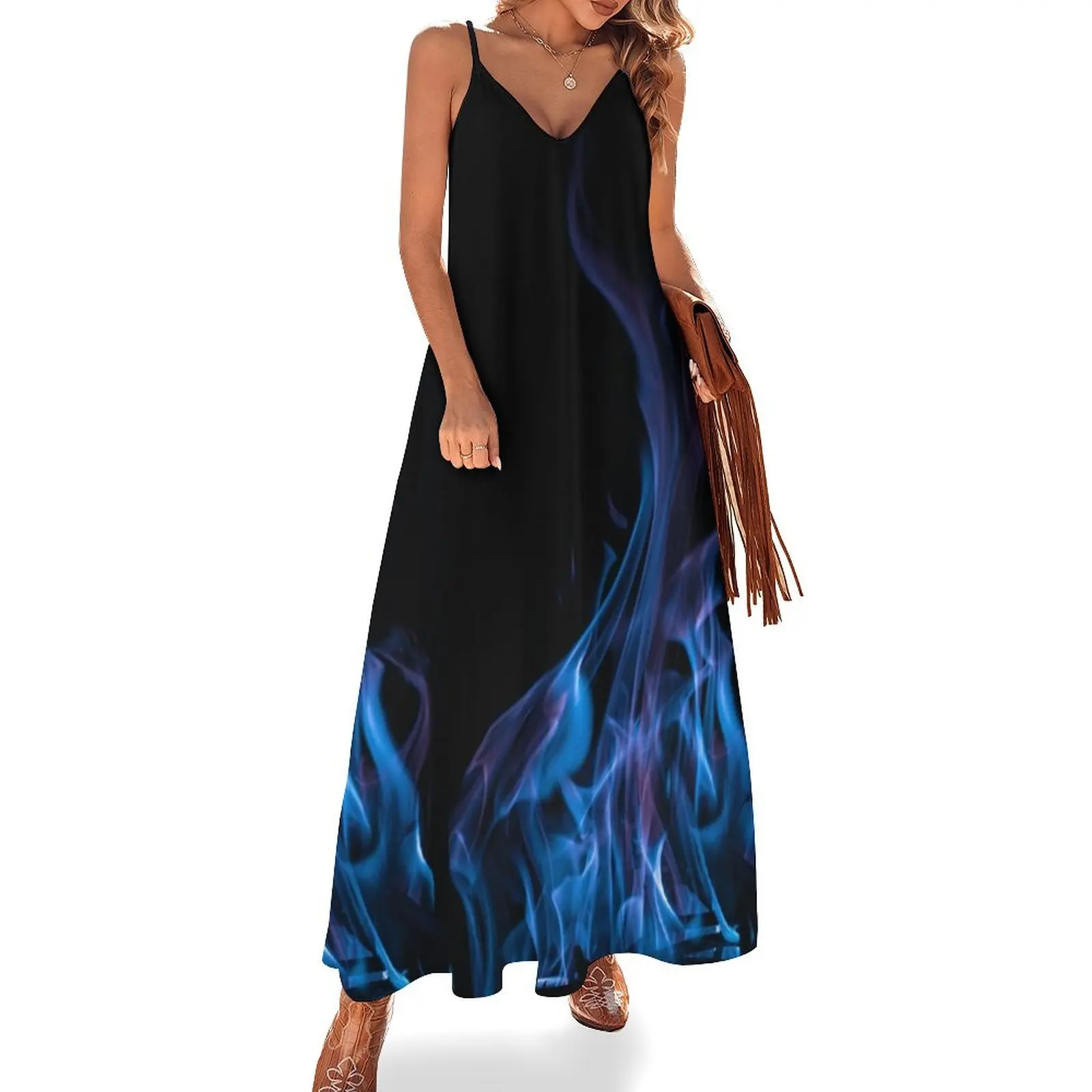

Flaming Sleeveless Long Dress Woman's evening dress dresses for woman Dress