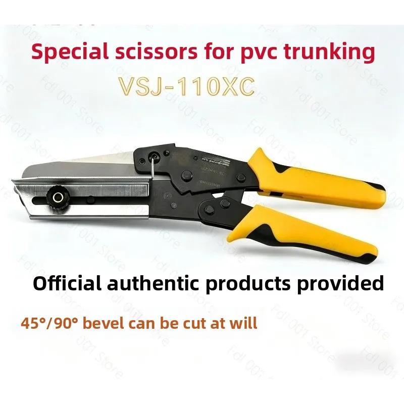 PVC Wire Slot Cutting Tool 45°/90°Multi Angle Manual Plastic Trunking Cutter PE PPR Plastic Pipe Cutting Trim Scissor VSJ-110XC
