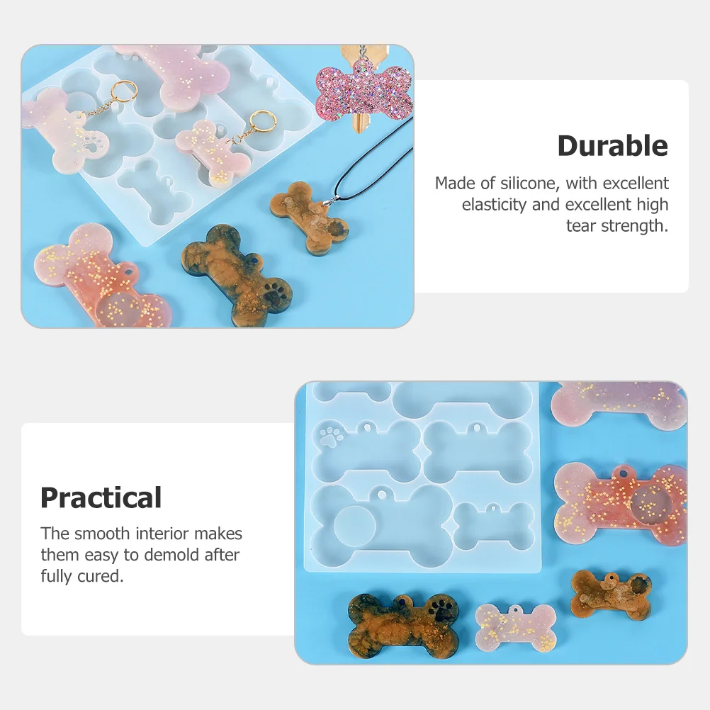 

Bone Shape Silicone Mold DIY Crafts Making Bone Pendant Shaped Molds Non Stick Reusable Flexible Epoxy Silicone Casting Mold