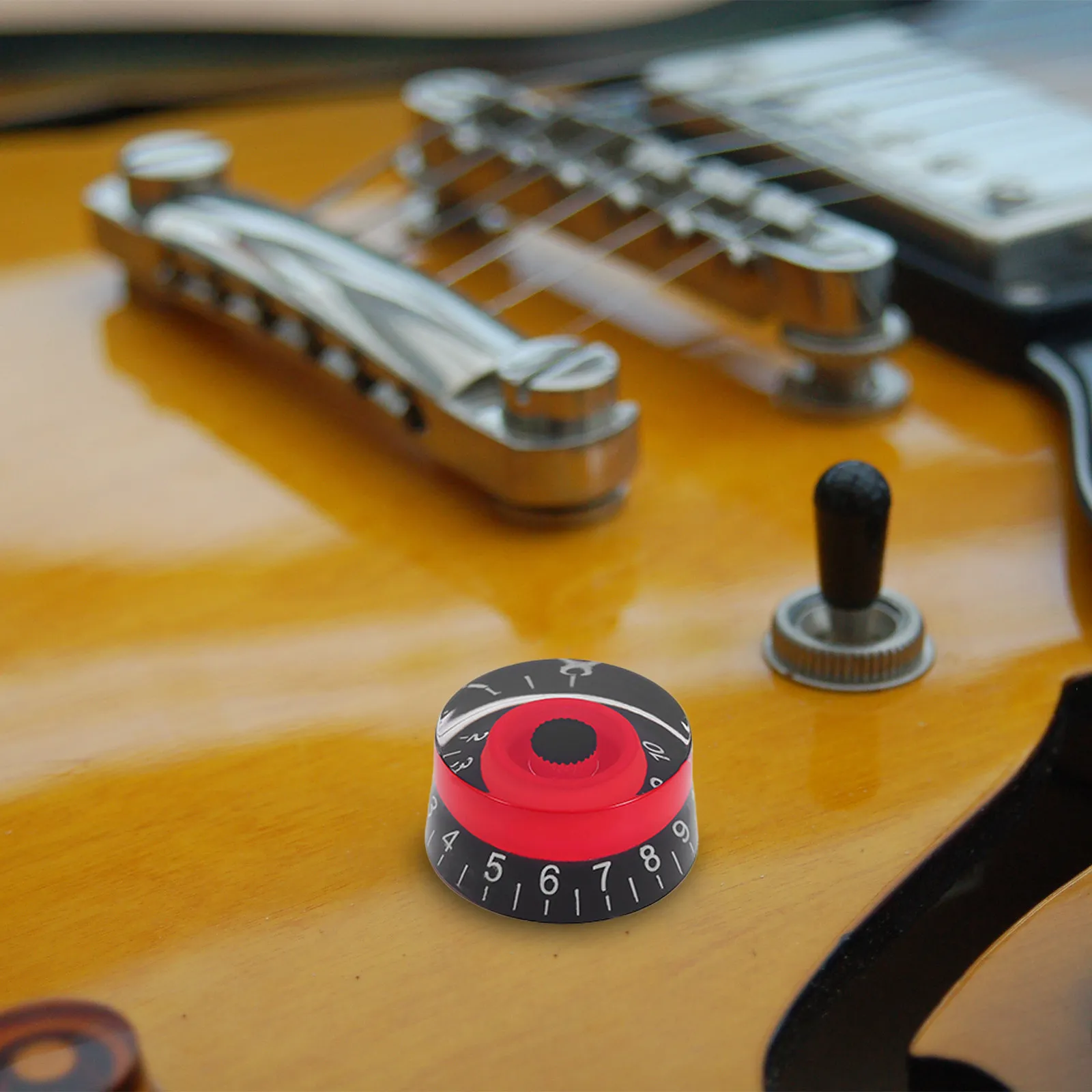 

4Pcs Acrylic Knobs Electric Guitar Bass Amp Replacement Fits Import Concentric Split Shaft Pots Black Red Effect Pedal Control