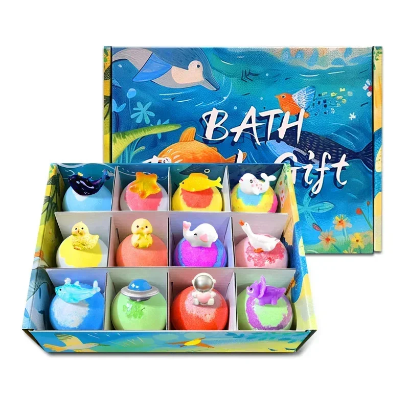 12pcs-children's-ocean-bath-ball-with-hidden-toys-sea-salt-flower-and-fruit-scented-bath-salt-ball-set-bubble-ball-foot-bath