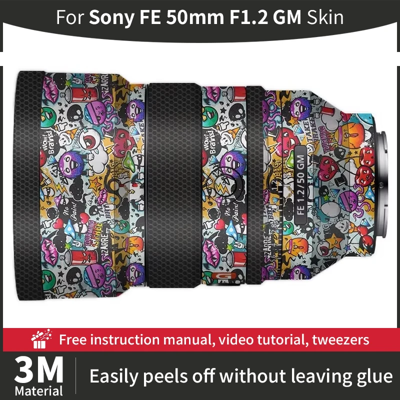 Para Sony FE 50mm F1.2 GM lente de cámara piel Sony 50mm 1 2 gm piel antiarañazos lente de cámara pegatina película protectora más colores