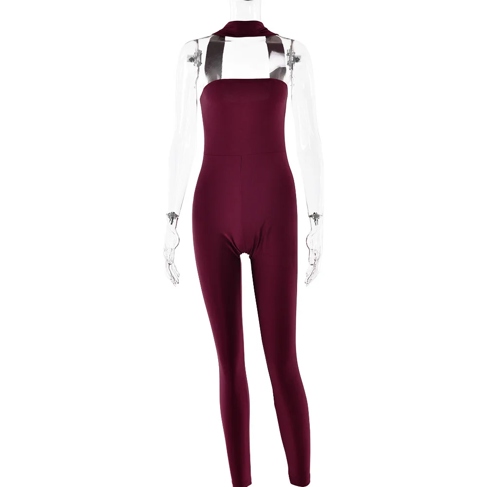 جديد الربيع الصيف الرسن الرقبة عارية الذراعين أكمام ارتداءها مثير فتاة الساخنة بذلة #6