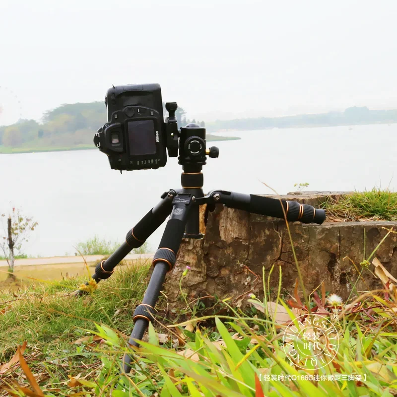 QZSD Q166C Carbon Fiber Small Tripod for Canon Nikon Sony Fuji Olympus Camera Stand Photography Video Live Streaming Studio