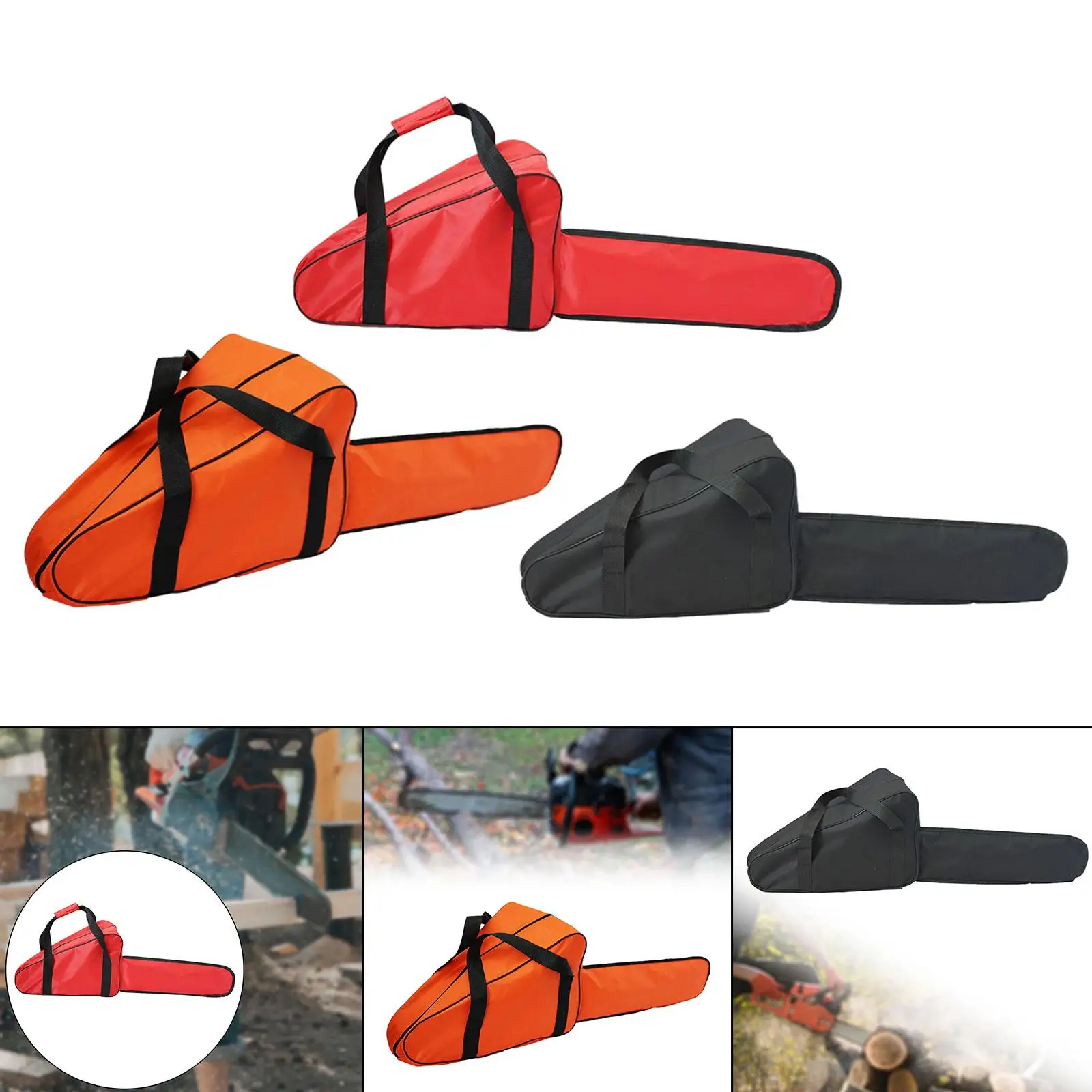 Bolsa de transporte para motosserra, acessórios de proteção com zíper conveniente