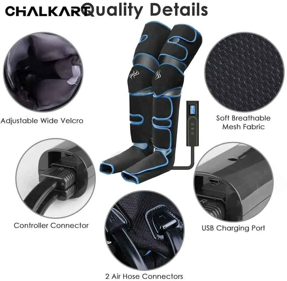 

Foot Leg Massager Air Pressure - Muscle Relaxation, Improved Circulation 360° Lymphatic Drainage Massage Device Foot Massage