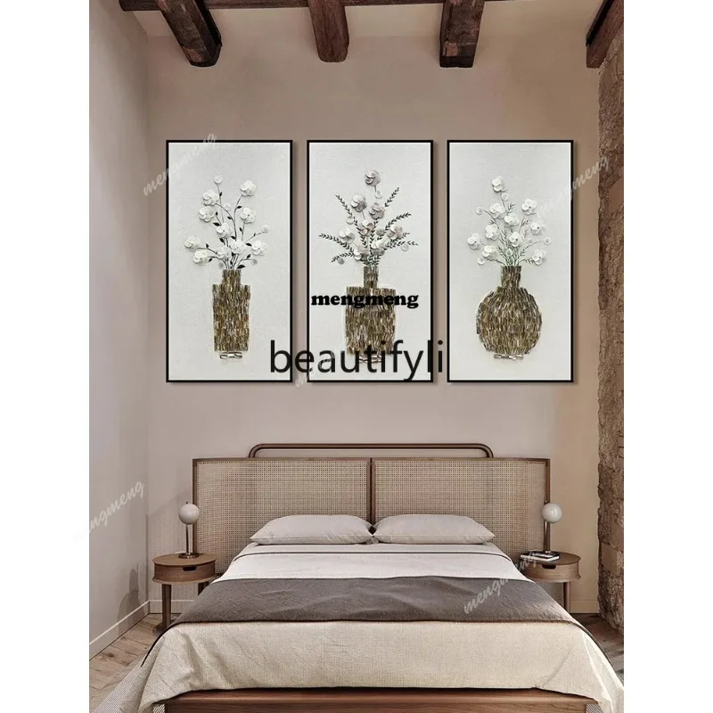 Decorative painting Modern simple wind guest restaurant art Hanging painting Entrance oil painting Three-dimensional mural  N