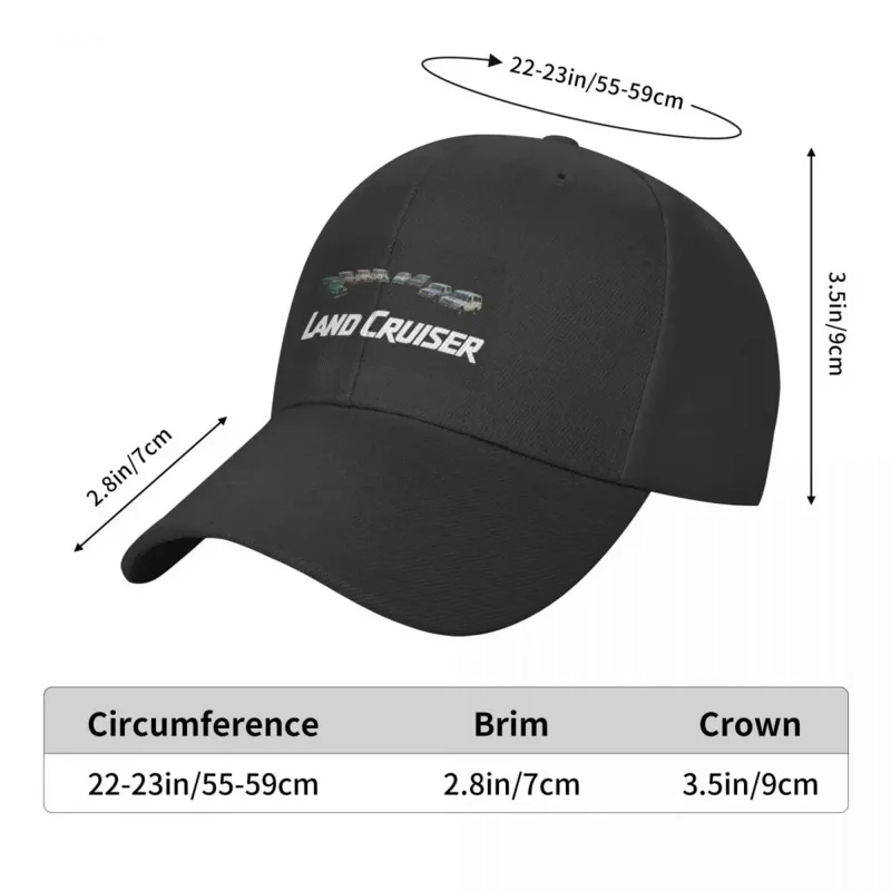 Landcruiser Lineup Baseball Cap Fishing cap Hat Beach Hat Luxury Brand Thermal Visor Boy Women\'s