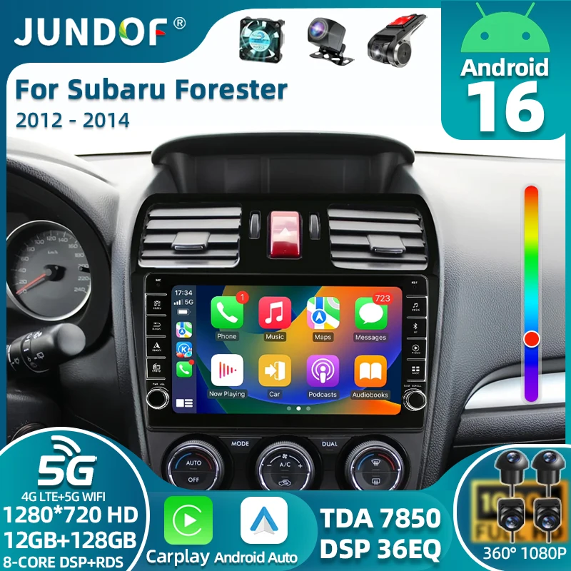 Car Radio Multimedia Player For Subaru Forester MK4 Impreza XV Crosstrek 2012-2014 Auto Carplay GPS Navigation WiFi DSP Stereo