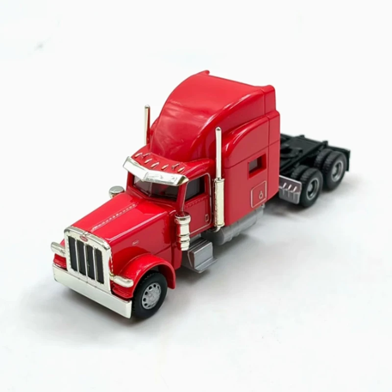 

Массовая без коробки, масштаб 1:87, тракторный грузовик Peterbilt, имитация автомобиля из сплава, модель статической коллекции, украшенная праздничная игрушка, сувенирный подарок