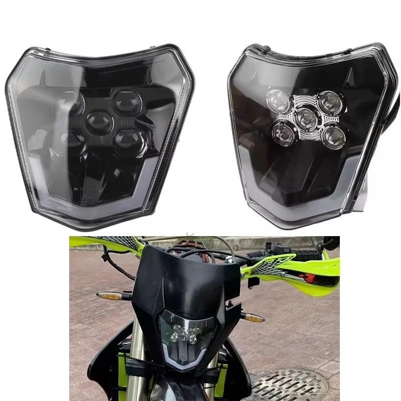 

Motorcycle LED Headlight Plate Front Headlamp for KTM EXC 300 XC XCF XCW XCFW SX SXF SXS 125 to 690 2012-2022 Head Light Wick