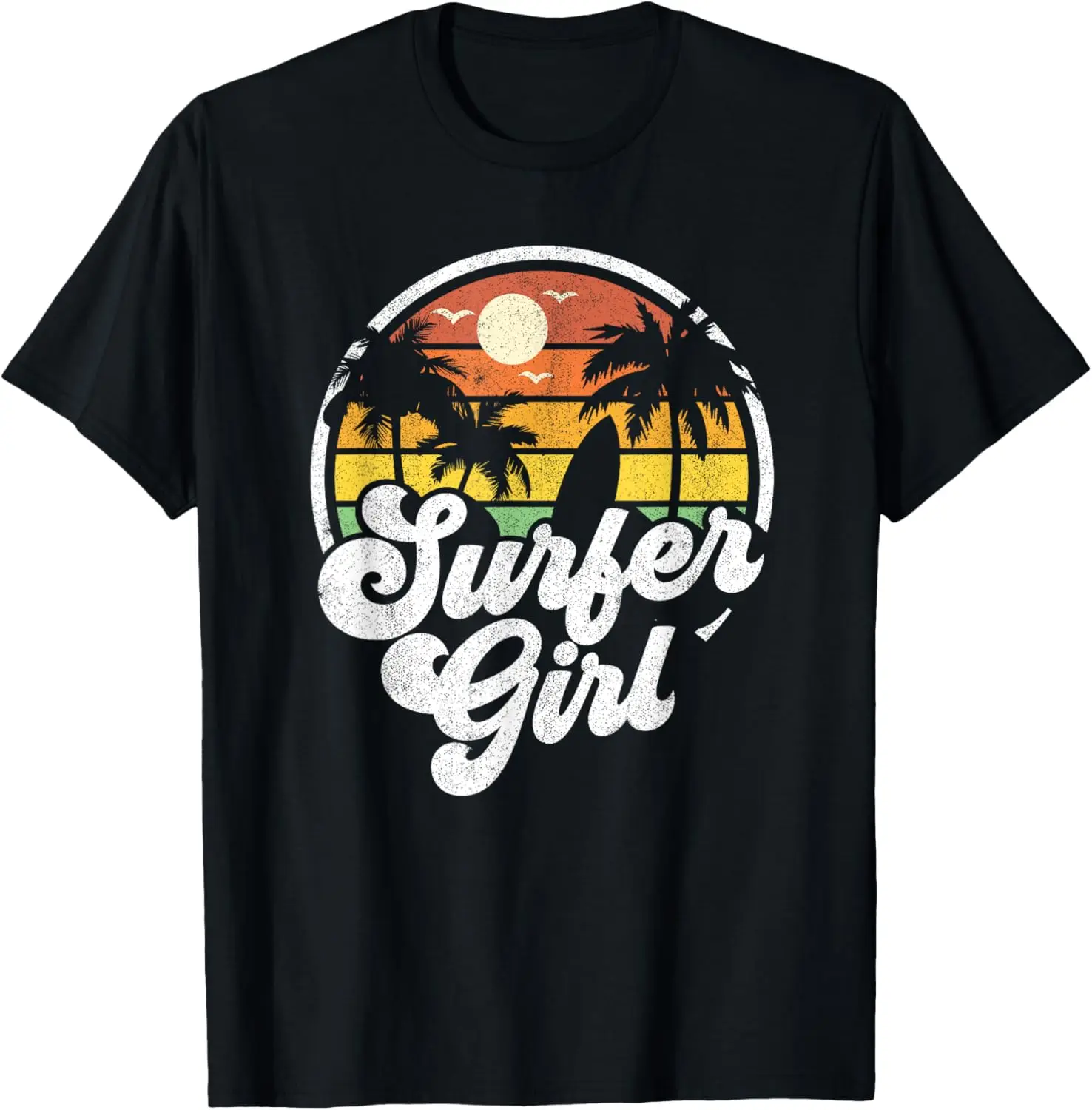 

Surfer Girl Beach Retro 70s Summer Surfing Vacation Gift T-Shirt