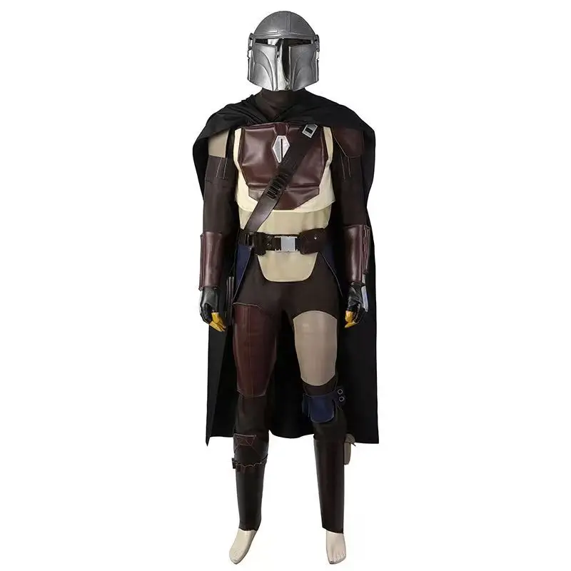 Disfraz de Din Djarin, disfraz con capa, juego de rol, conjunto de Carnaval de Halloween para hombres adultos, fiesta de Cosplay Male8;c'4,t;6.j'2;