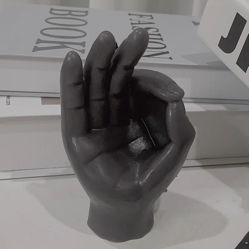 11cm OK gesture finger candle creative simulation no problem styling aromatherapy candle smokeless soy wax