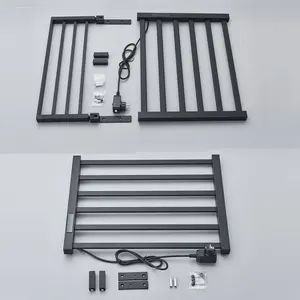 Elektrisches Badezimmer -Wischtuch, thermostatische Erwärmung, digitale Anzeige, undurchlässige IPX4 -Trockenheizung, Aluminiumlegierung, Schwarz und Weiß 12 Hauptverkäufe Elektrisch Toalheiro - №8