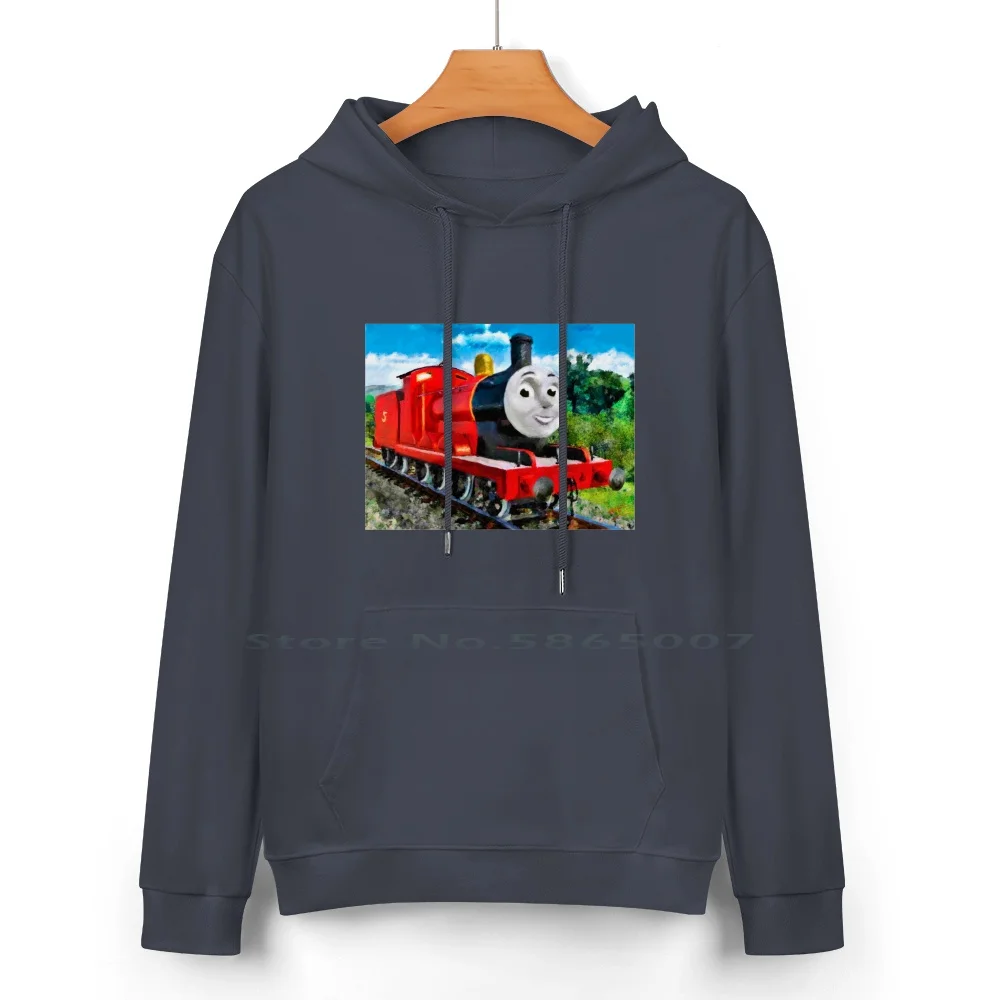 James The Red Engine Thomas And Fiends Pure Cotton Hoodie Sweater 24 Colors James The Red Engine Thomas The Tank Engine Trains