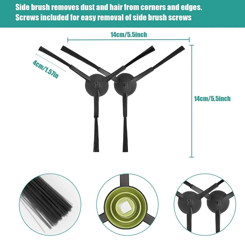 Для Tikom G8000/G8000 Pro, Для Honiture G20, G20 Pro, Для пылесоса Laresar Evol 3, основная боковая щетка, детали фильтра Hepa