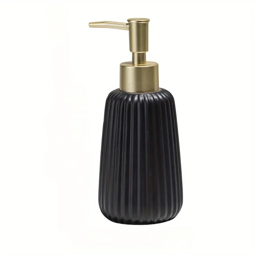 1pc simple 300ml ceramic hand sanitizer bottle push soap dispenser bathroom toilet shower gel shampoo filling bottle