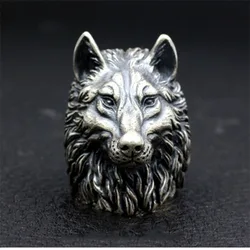 New Retro Trend Nordic Wolf Head Ring Men Punk Rock Ring Men Viking Amulet Fashion Street Party Niche Gift DecorationAccessories