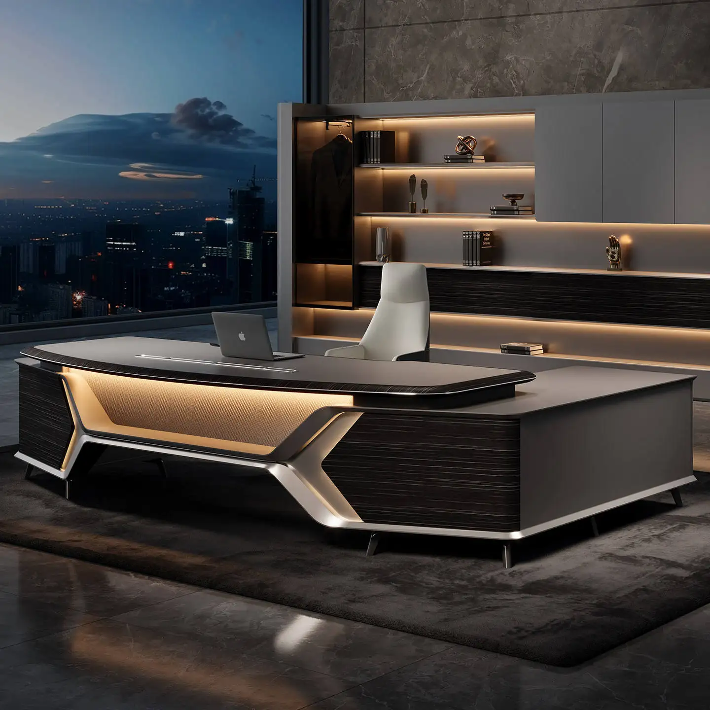 *Custom Design L-shaped Manager Desk  Executive Desk for Level Management Reception Office Desk